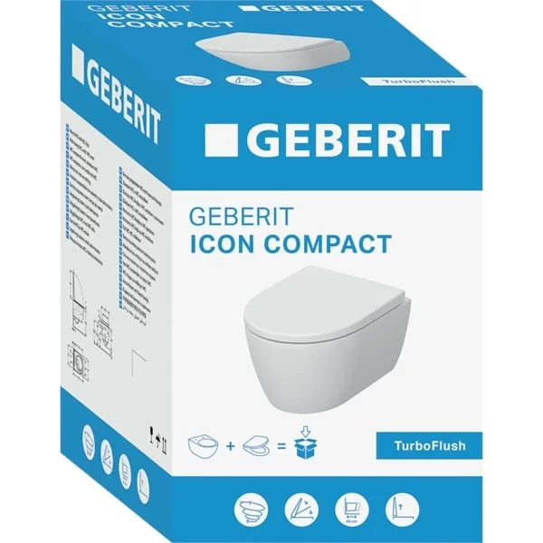 Унитаз подвесной Geberit iCon 503.048.00.1 безободковый, торнадо, с сиденьем микролифт, белый