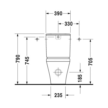 Чаша для унитаза-компакта Duravit DuraStyle 2156090000