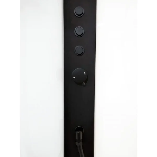 Душевая кабина Esbano Muse ESM-PENTA-90 (Right) ESKM90PRR 90x90x215 см R, с крышей, низкий поддон, профиль черный матовый, стекло прозрачное