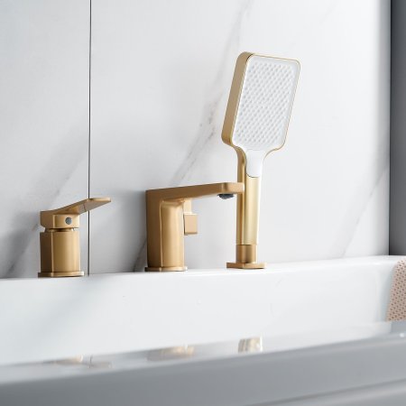 Смеситель для ванны Shevanik S9PY91JL2GJB, Золотой сатин