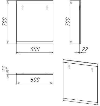 Зеркало Grossman Смарт 206005 60 графит