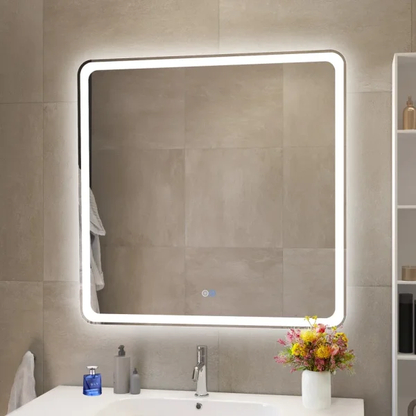 Зеркало Cezares CZR-SPC-MC-800-800-RGB-TCH 80x80 см, с разноцветной подсветкой, сенсорным выключателем, диммером