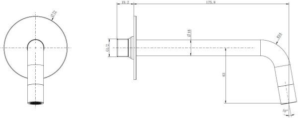 Излив Allen Brau Priority 5.31С18-GB золото браш