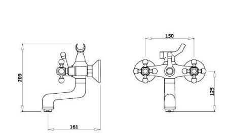 Смеситель для ванны Ganzer Konstantin GZ 09031