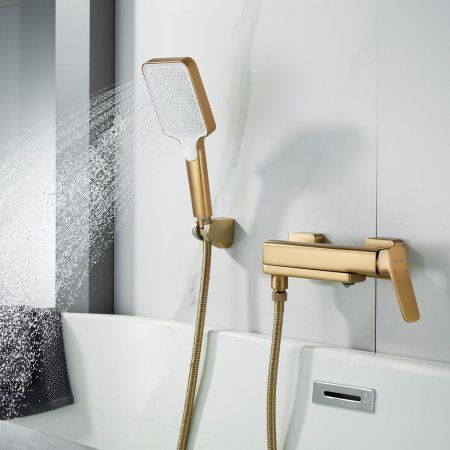 Смеситель для ванны однорычажный  Shevanik S9952G, Золотой сатин