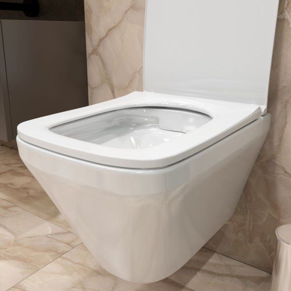 Унитаз подвесной Teymi Kati безободковый, сиденье микролифт T40701