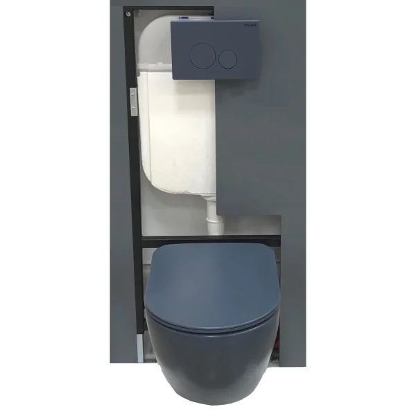 Унитаз подвесной Creavit Free FE322-00BM00E-0000 безободковый, с функцией биде, базальт матовый