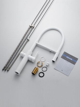 Смеситель для кухни Shevanik S478C, Белый