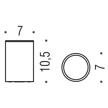 Стакан Colombo Plus W4941.BM настольный, белый матовый