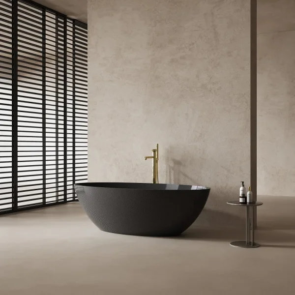 Карбоновая ванна Abber Karbon AK9002-1.8 180x85 см, отдельностоящая, карбон