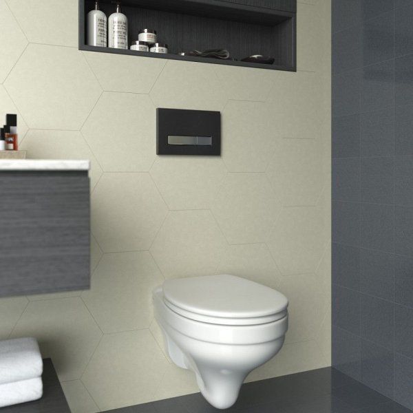 Система инсталляции для унитаза Berges Wasserhaus АТОМ Line 410 040342 черный SoftTouch/хром