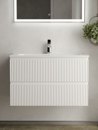 Тумба подвесная SANCOS Snob R 790х445х500, c двумя ящиками оснащенными доводчиками, Bianco, SNR80W