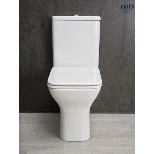 Унитаз-компакт GID Tn2125 безободковый, с сиденьем микролифт, белый