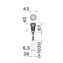 Пневматическая кнопка для измельчителя Omoikiri SW-01-G 4996043