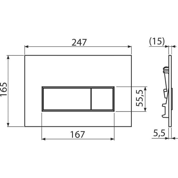Кнопка смыва Kerama Marazzi M571KM хром глянцевый