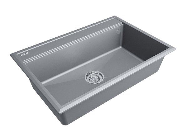 Мойка для кухни кварц Paulmark STEPIA PM117551-GRM,  серый металлик