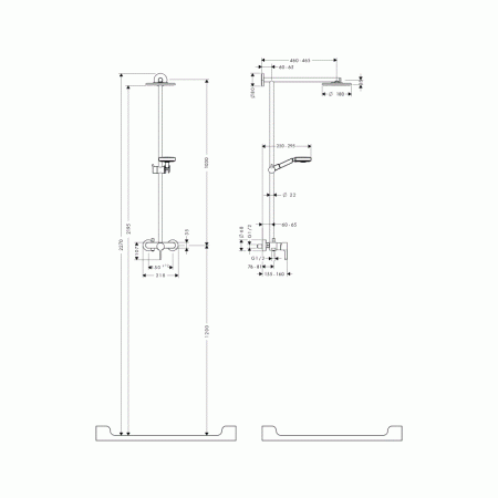 Душевая стойка Hansgrohe Raindance Showerpipe 27191000 хром