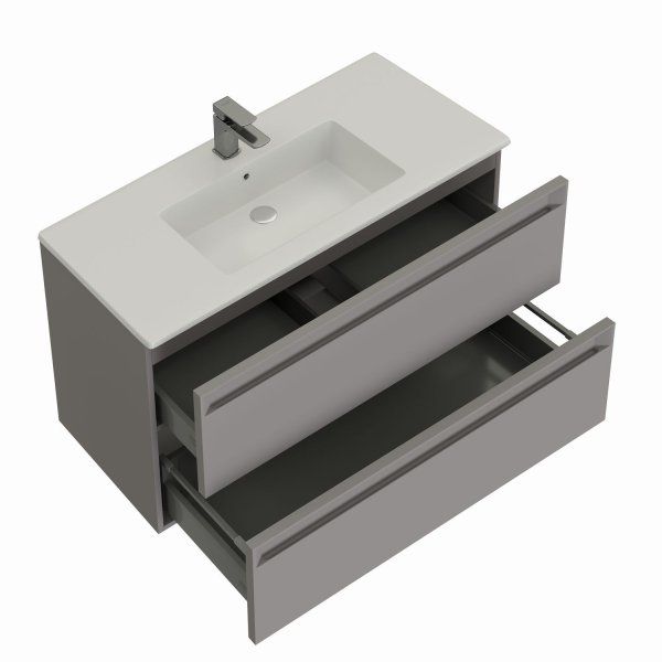 Тумба под раковину Allen Brau Eclipse 100 1.E1003.PGM 2.0 платина матовый