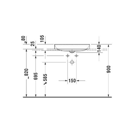 Раковина Duravit DuraSquare 2355600000 60
