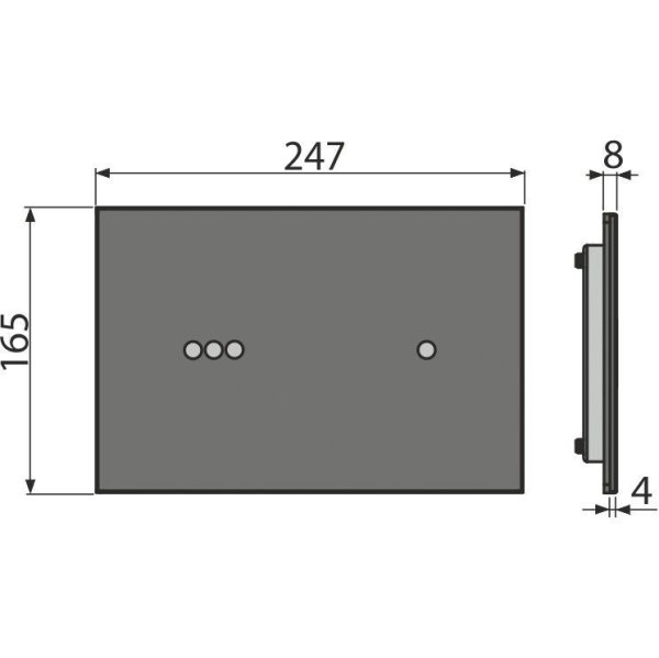 Кнопка смыва AlcaPlast NIGHT LIGHT-3 бесконтактная, черный