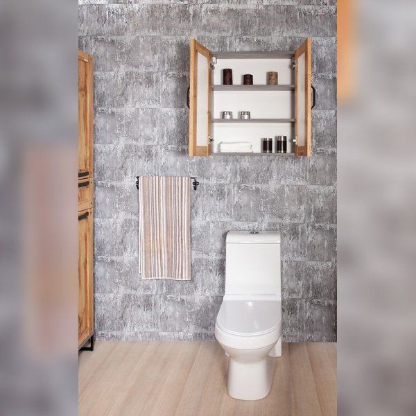 Шкаф навесной Бриклаер ЛОФТ 60 см, метрополитен грей