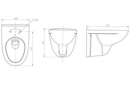 Унитаз подвесной FB2649H / крышка FB2649H