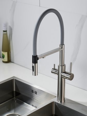 Смеситель для кухни Shevanik S478L, Сатин