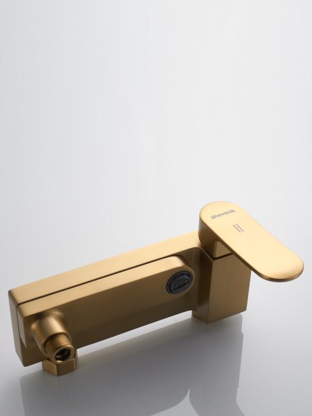 Смеситель для ванны Shevanik S4552G, Золотой сатин