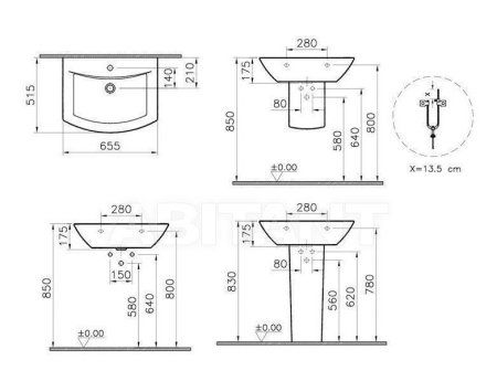 Раковина VitrA Nuova 5023B003-0001