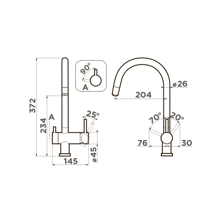 Смеситель для кухни Omoikiri Yamada-BL 4994226, черный