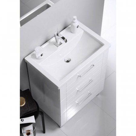 Мебель для ванной Aqwella Манчестер MAN01073 70 напольная, зеркало, белый