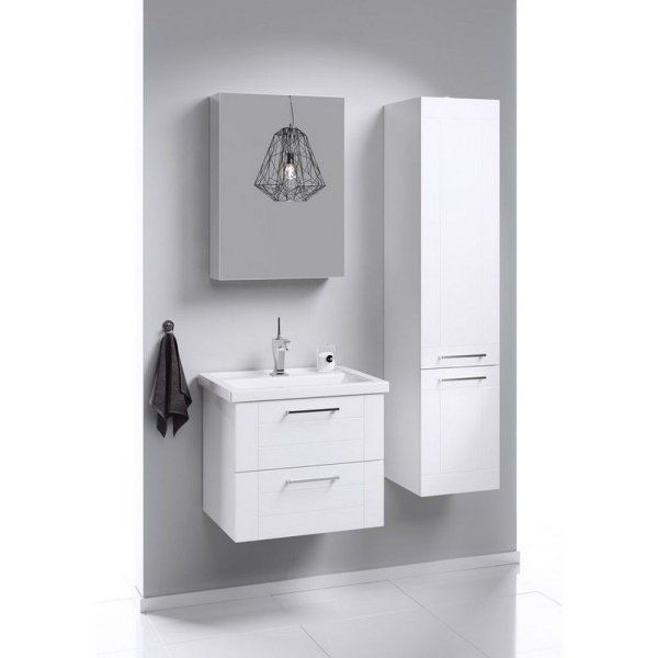 Мебель для ванной Aqwella Манчестер MAN01062 60 подвесная, шкаф-зеркало, белый