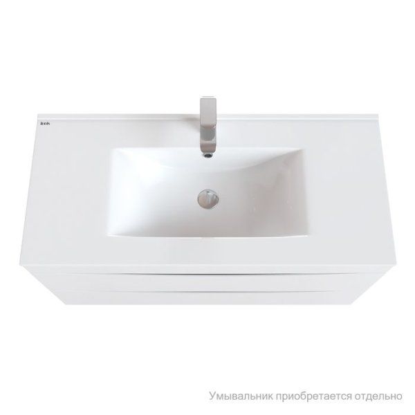 Тумба подвесная, белая, 100 см, Cloud,  IDDIS, CLO10W1i95. Подходит умывальник: 0131000i28