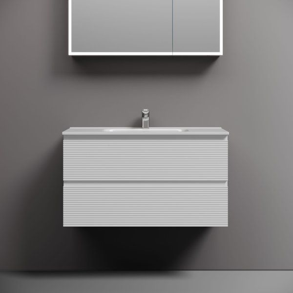 Тумба подвесная SANCOS Folk 890х445х500, c двумя ящиками оснащенными доводчиками, Bianco, FL90W