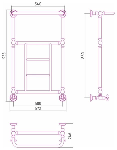 Полотенцесушитель водяной Сунержа Ренессанс 020-0282-8650 860x500 шампань
