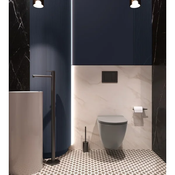 Унитаз подвесной Vincea Globo VT1-14STMG безободковый, торнадо, с сиденьем микролифт, серый матовый