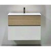 Тумба с раковиной Burgbad Fiumo SFXN122F3956FOT45G0200 120 Cashmere oak decor/белый матовый