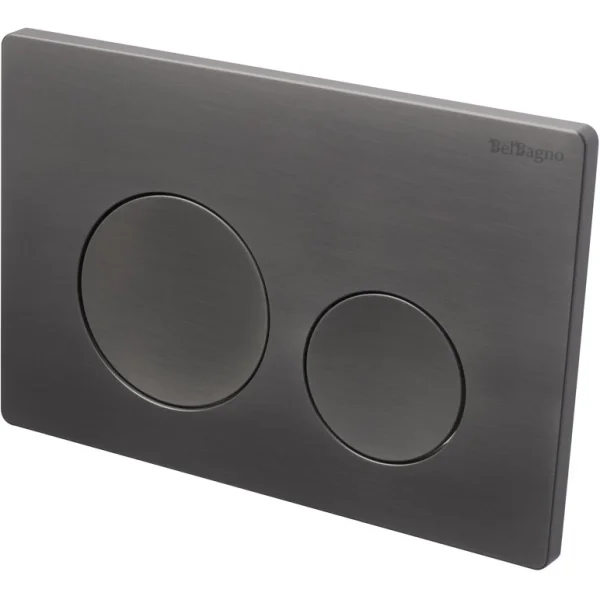Кнопка смыва BelBagno BB-03C-GM для инсталляции, оружейная сталь матовый