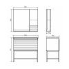 Тумба-умывальник COMFORTY "Страсбург-90" дуб дымчатый с раковиной COMFORTY 90E