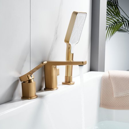 Смеситель для ванны Shevanik S9PY91JL2GJB, Золотой сатин