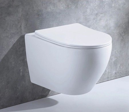 Унитаз подвесной CeramaLuxмCL2196 -1, Бело-Глянцевый