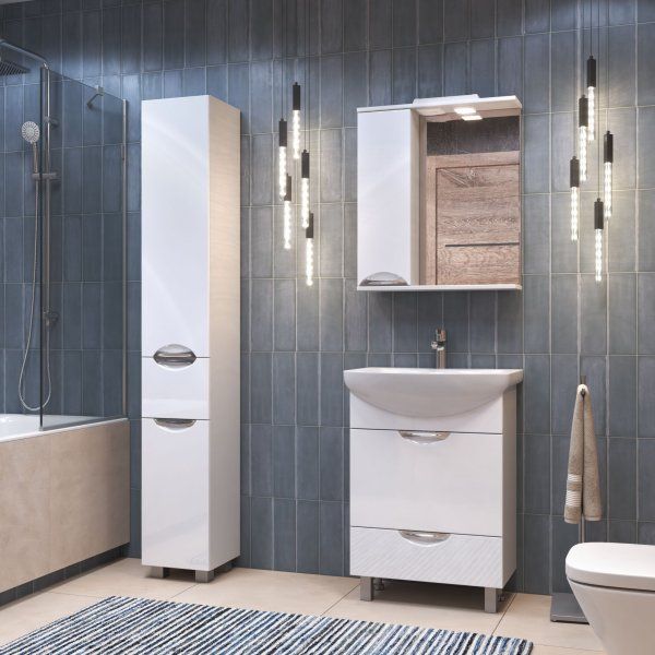 Шкаф VIGO навесной с зеркалом Callao 600 (левый) со спотом (z.CAL.60.L.El)