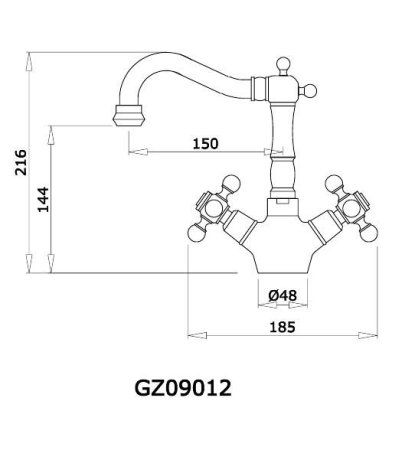 Смеситель для раковины Ganzer Konstantin GZ 09012