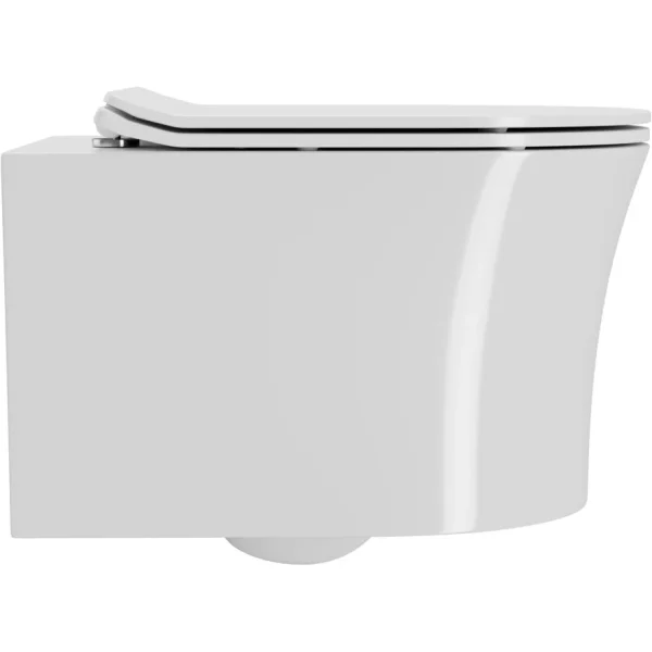 Унитаз подвесной Point Вега PN41711 безободковый, с сиденьем микролифт, белый