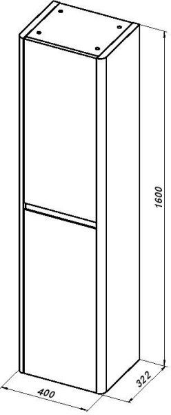 Шкаф-пенал Allen Brau Gravity 40 1.370020.WM белый матовый