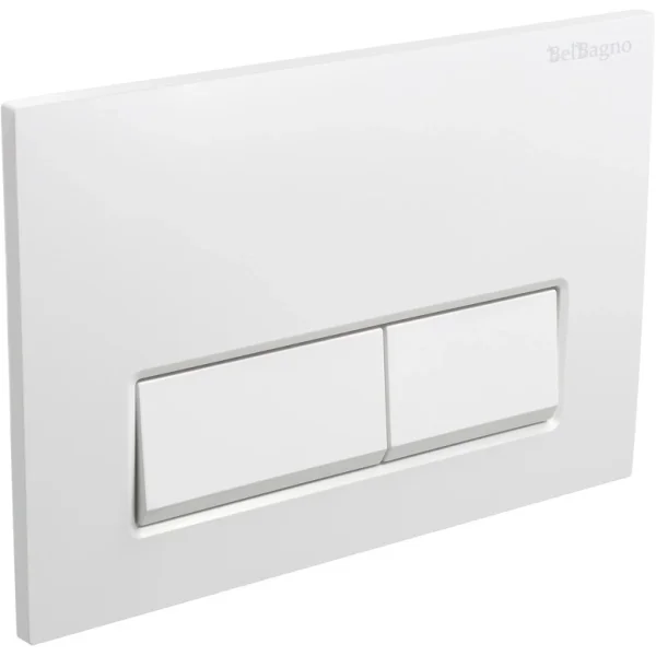 Кнопка смыва BelBagno BB-15R-BL для инсталляции, белый глянец