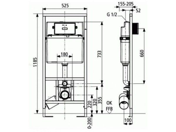 Система инсталляции для унитаза Sanit 995 90.721.00.0000