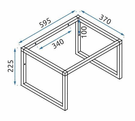 Умывальник (раковина) REA GOYA 60 см белый + стеллаж REA-U8901 + REA-U6534