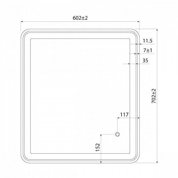 Зеркало IDDIS Cloud 60 см (CLVZO6GF00XD0iNZ98EG)