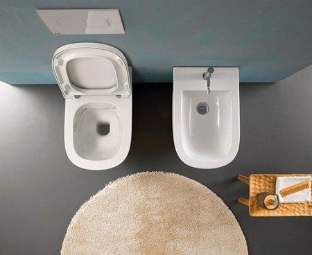 Чаша для подвесного унитаза Globo Stockholm LAS04.BI белый